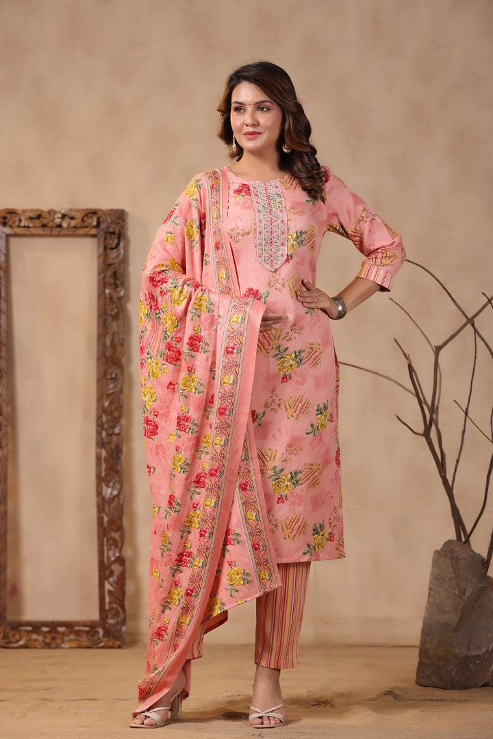 Pashmina Warm Woolen Suit Set with Dupatta