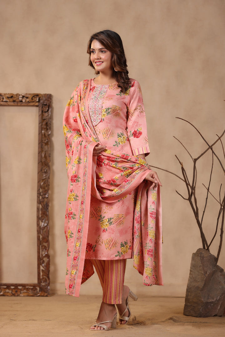 Pashmina Warm Woolen Suit Set with Dupatta