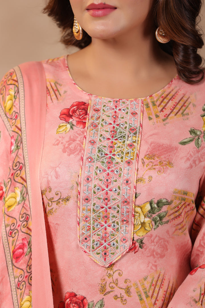 Pashmina Warm Woolen Suit Set with Dupatta