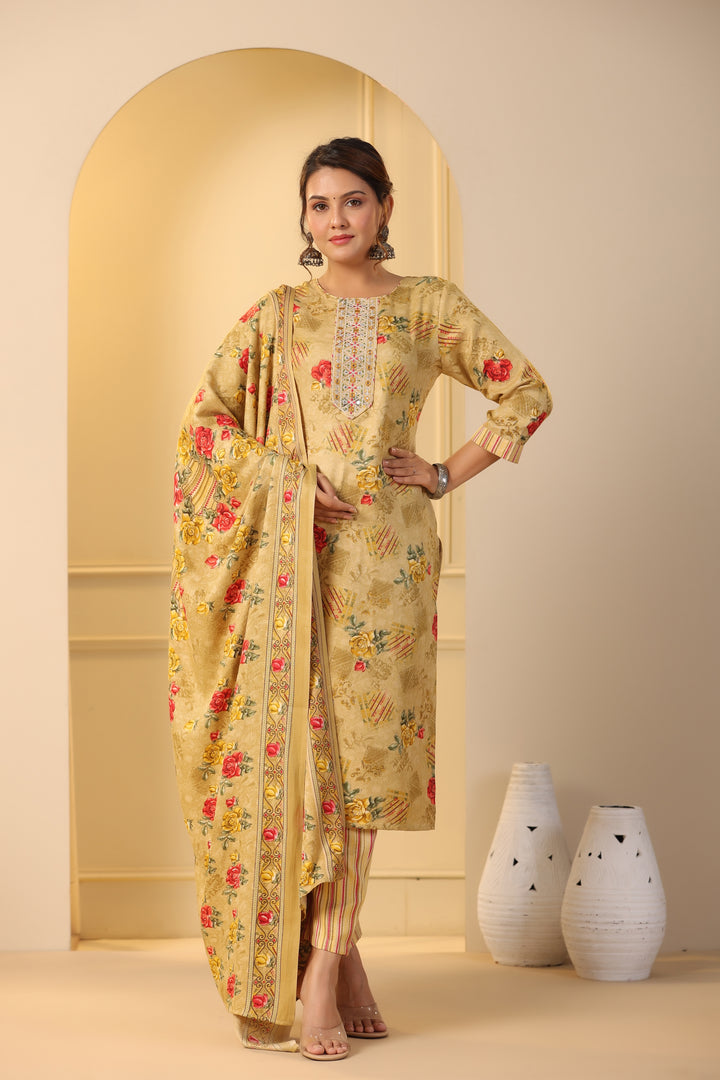 Pashmina Warm Woolen Suit Set with Dupatta
