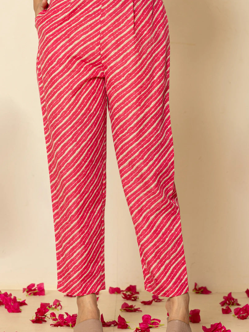 Polycotton Blend Printed & Embroidery Rani Color Suit Set
