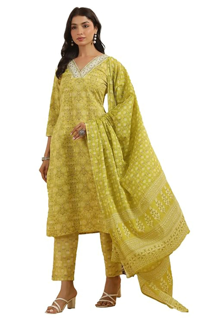 Zest Lime Elegance Kurta Set