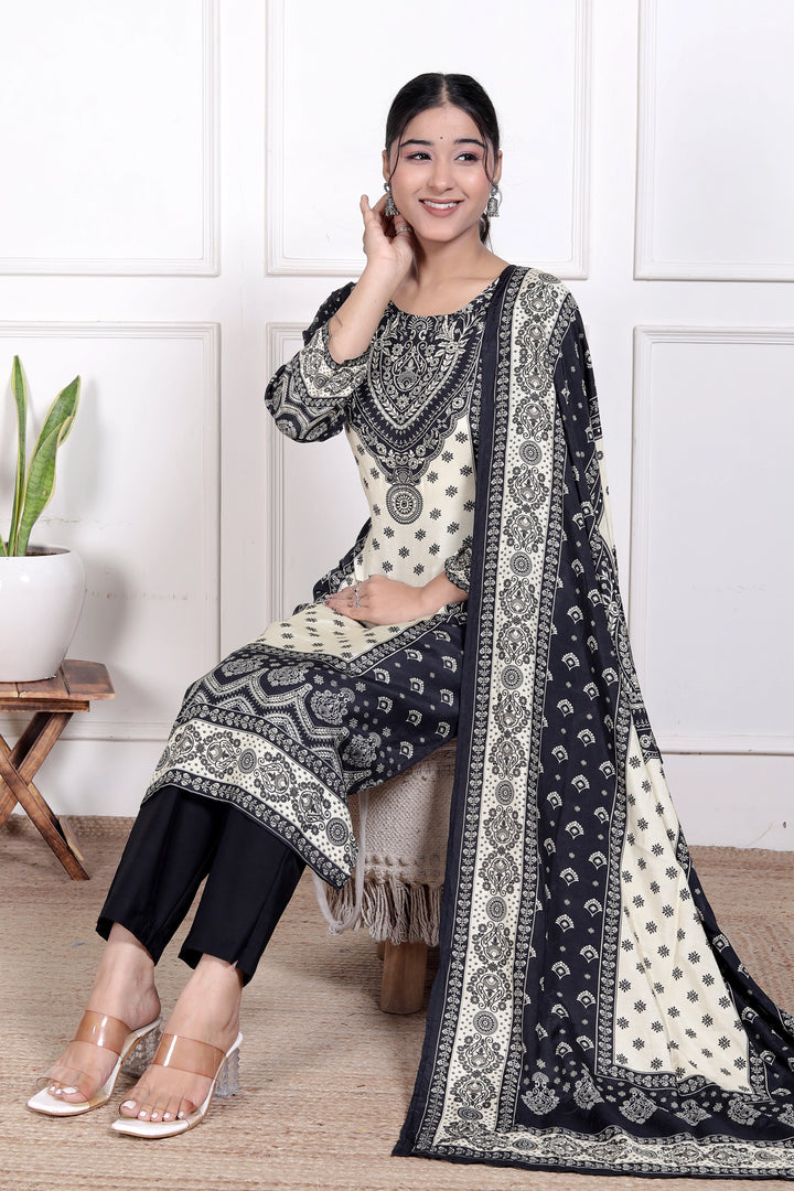 Midnight Bloom Elegance Suit Set