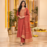 Ruby Zari Elegance Set