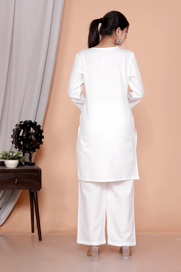 Embroidered Tunic With Trousers Co-Ords