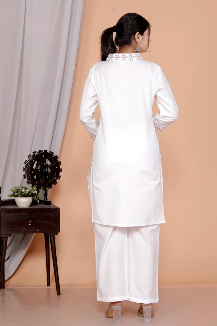 Embroidered Tunic With Trousers Co-Ords