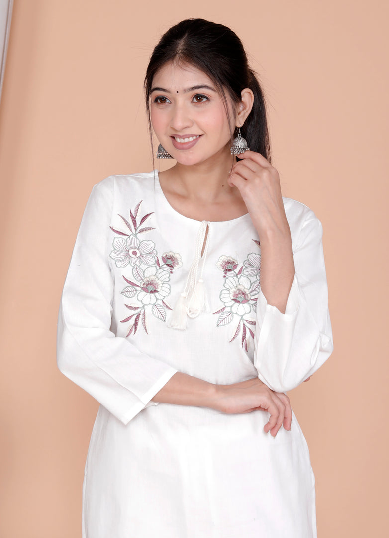Feminine Designer Embroidered Co-Ord Set