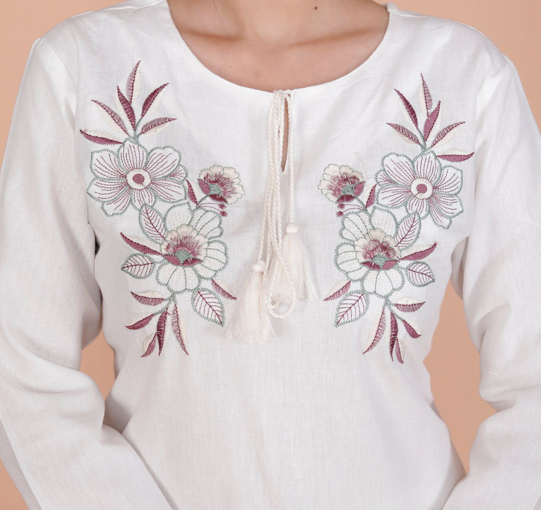 Feminine Designer Embroidered Co-Ord Set