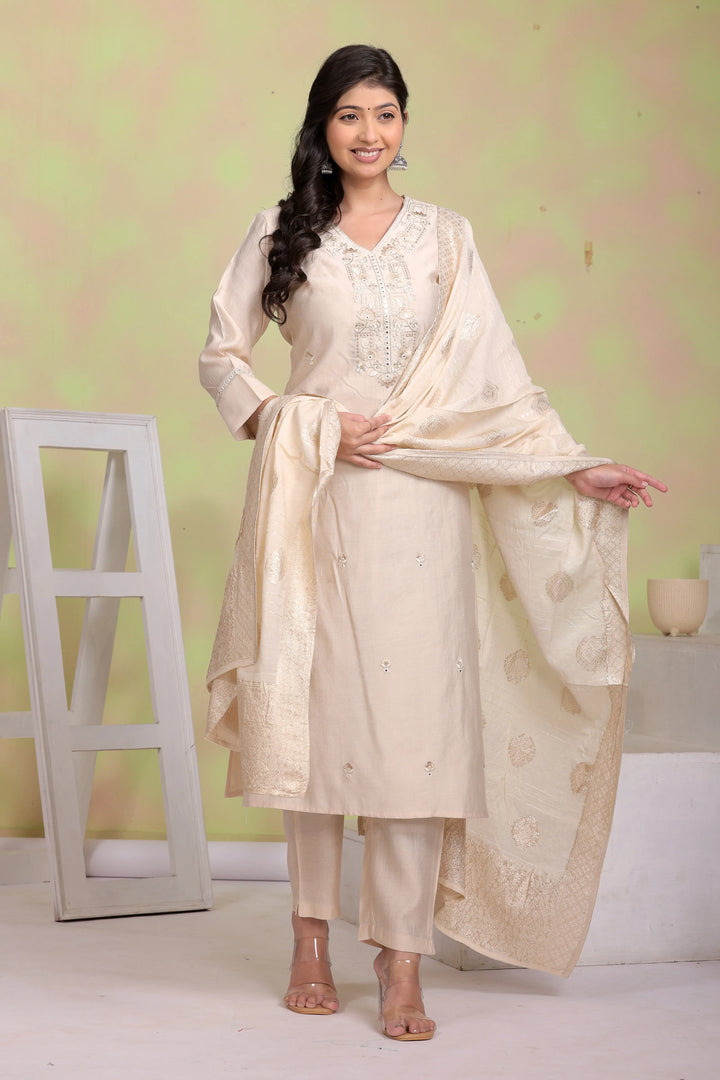 Pearl Whisper Embroidered Kurta Set