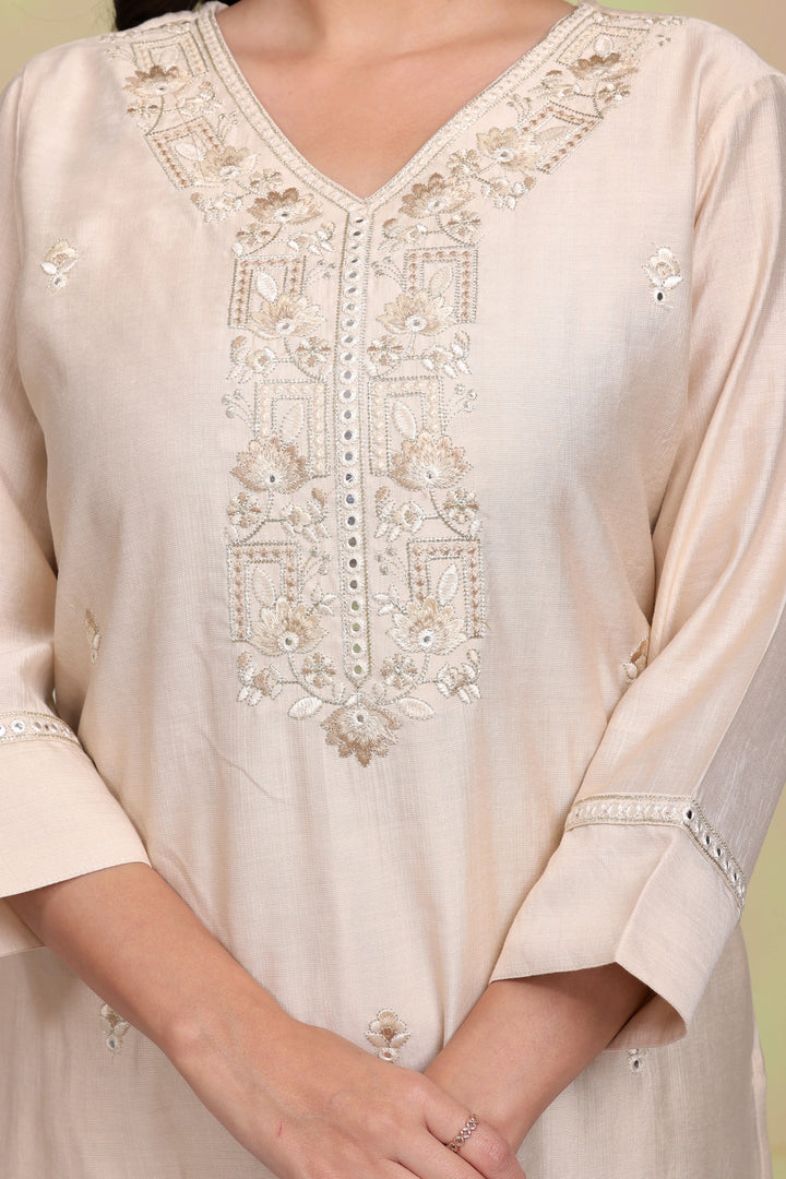 Pearl Whisper Embroidered Kurta Set