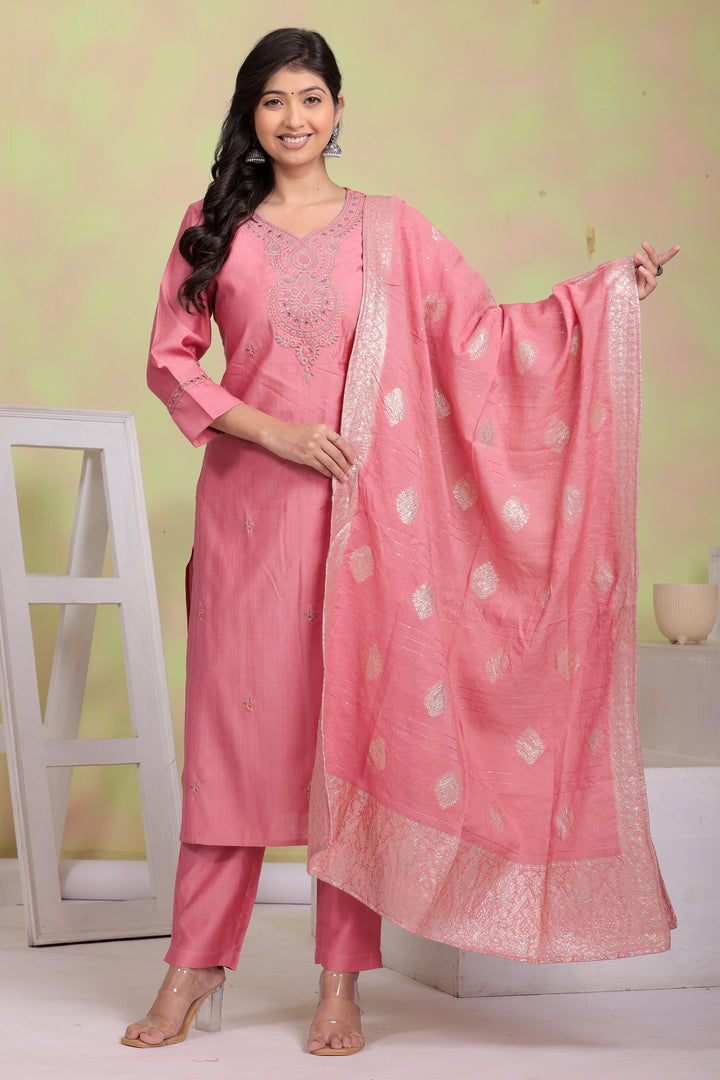 Blush Noor Embroidered Kurta Set