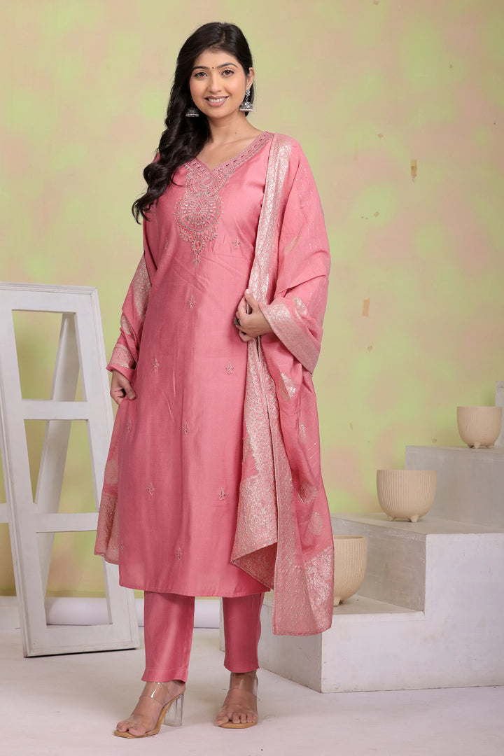 Blush Noor Embroidered Kurta Set