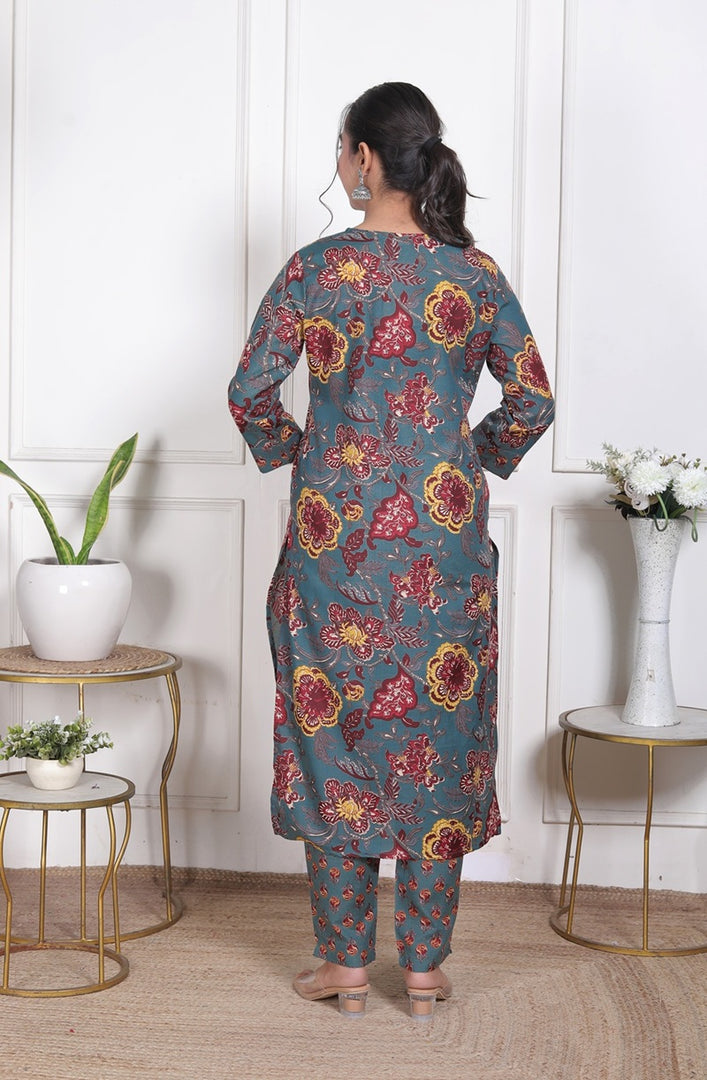 Forest Bloom Cotton Suit Set