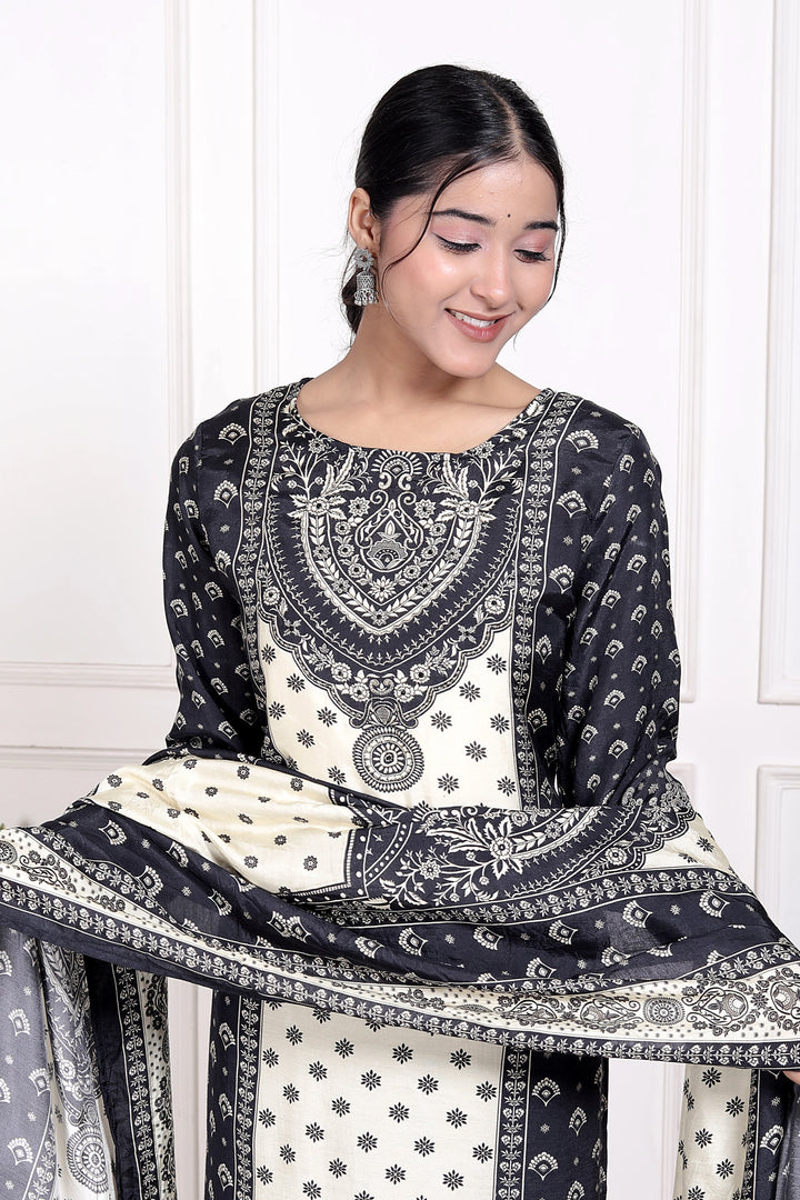 Midnight Bloom Elegance Suit Set