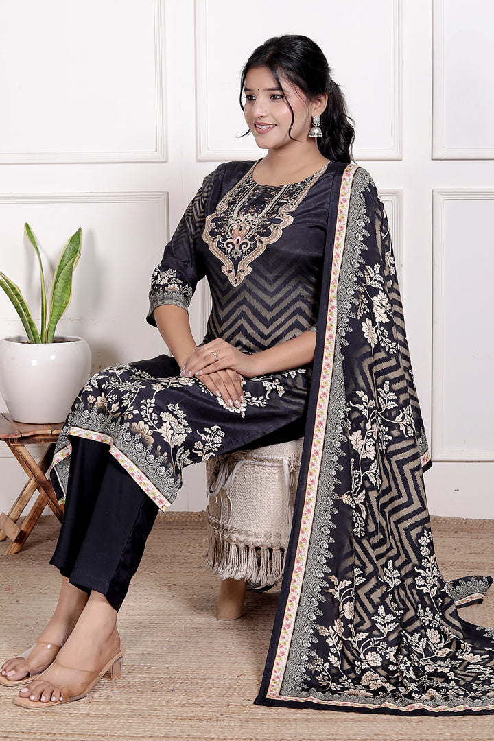 Midnight Chevron Grace Suit Set