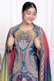 Royal Teal Heritage Suit Set