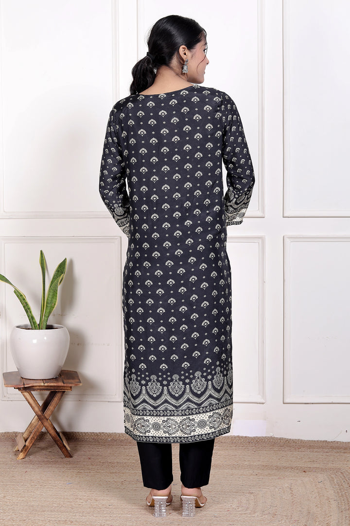 Midnight Bloom Elegance Suit Set