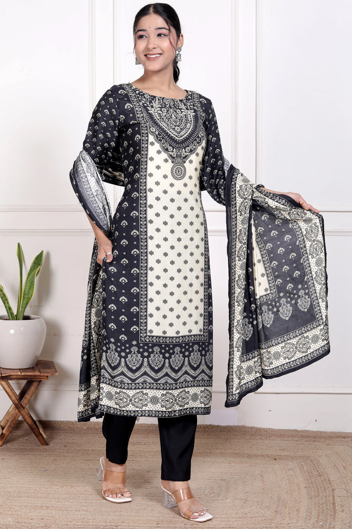 Midnight Bloom Elegance Suit Set