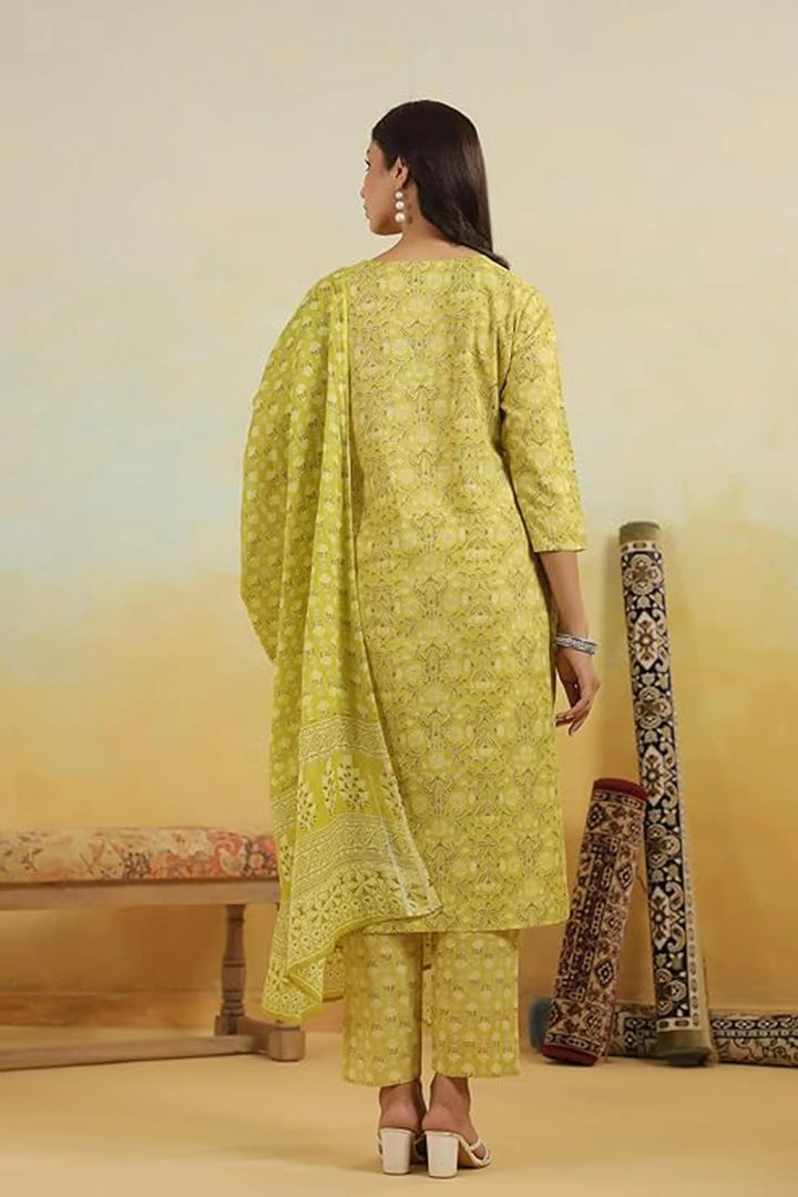 Zest Lime Elegance Kurta Set
