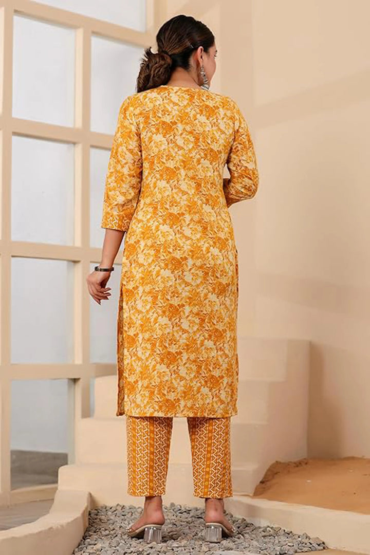 Marigold Glow Printed Kurta Set