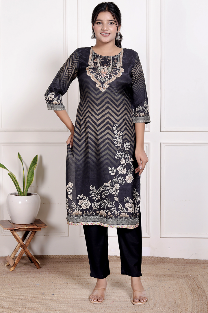 Midnight Chevron Grace Suit Set