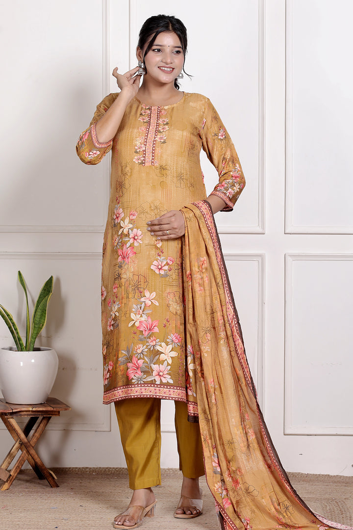 Golden Bloom Grace Suit Set