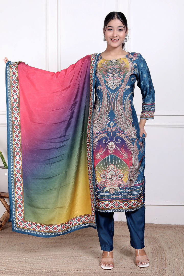 Royal Teal Heritage Suit Set