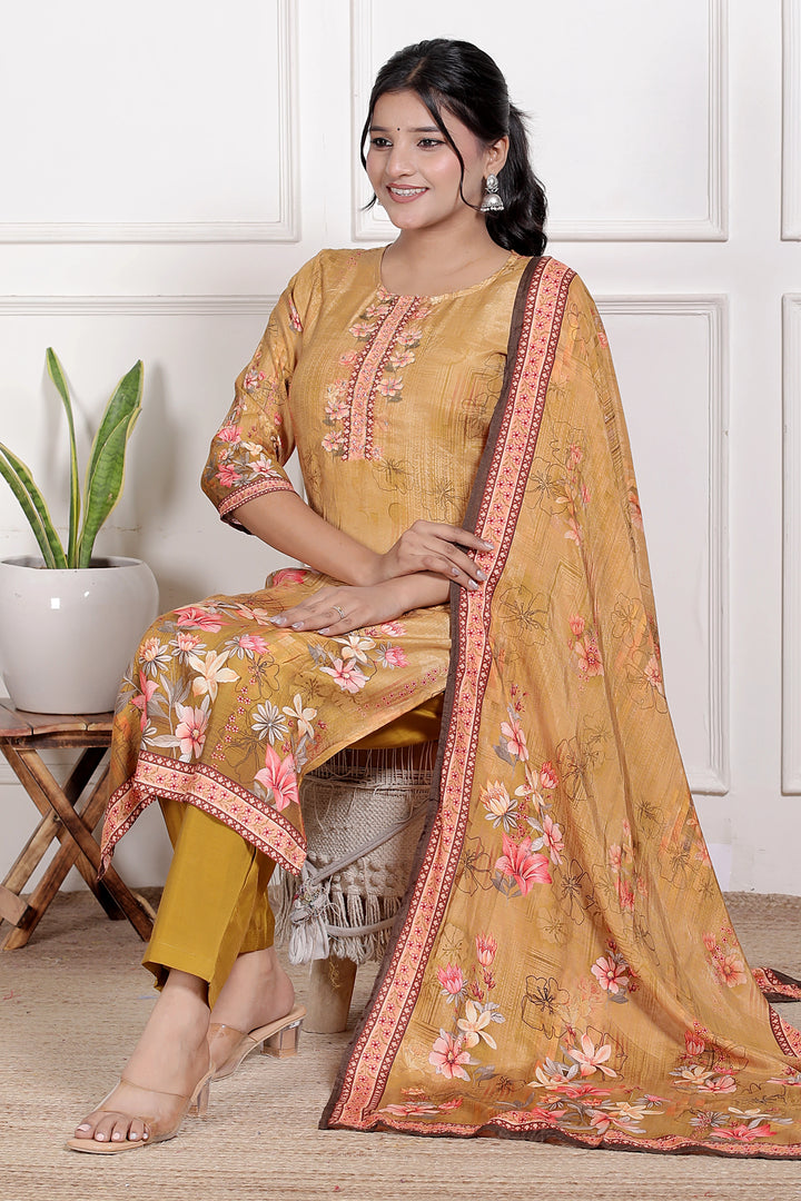 Golden Bloom Grace Suit Set