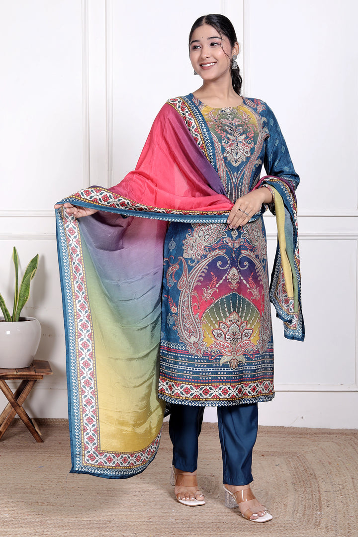 Royal Teal Heritage Suit Set