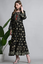 Embroidered Viscose Rayon Ethnic Gown