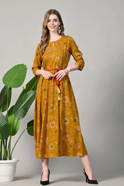 Floral Printed Ready to Wear A-Line Gown