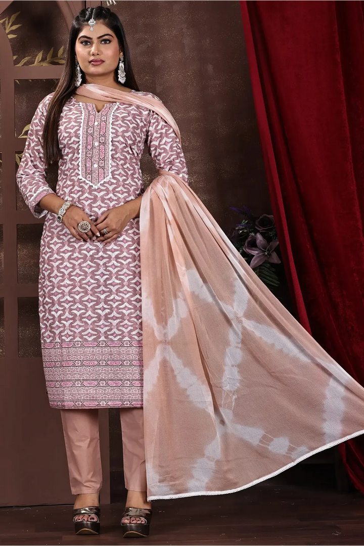 Rayon Crepe Printed Straight Kurta Set with Duppata