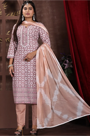 Rayon Crepe Printed Straight Kurta Set with Duppata