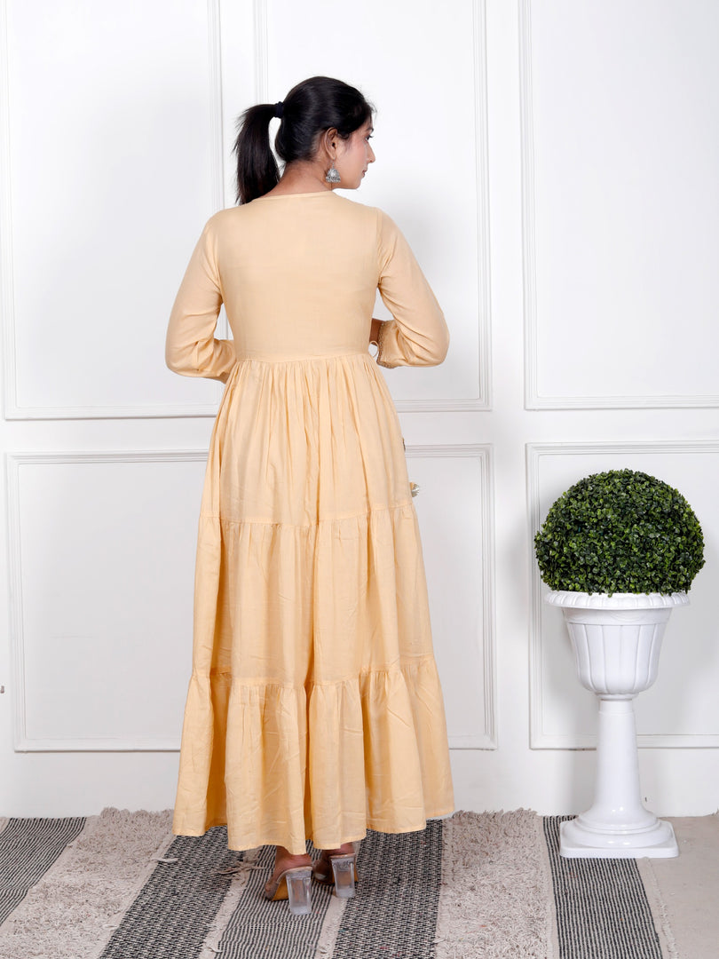 Anarkali Rayon Stitched Suit Set with Dupatta