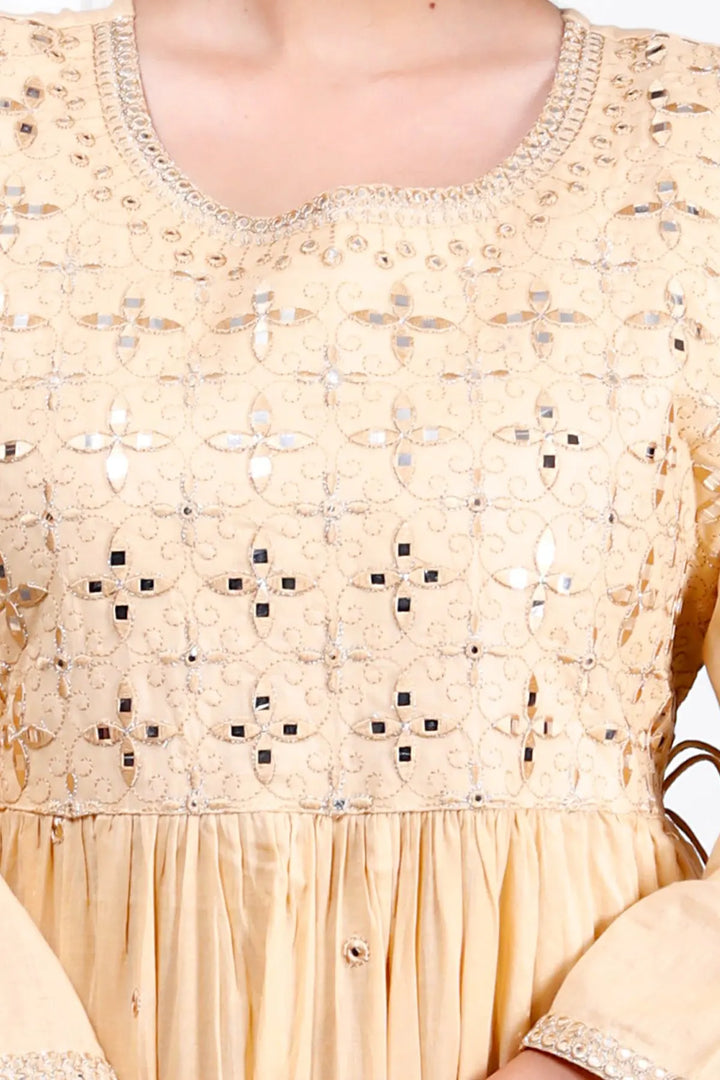 Anarkali Rayon Stitched Suit Set with Dupatta