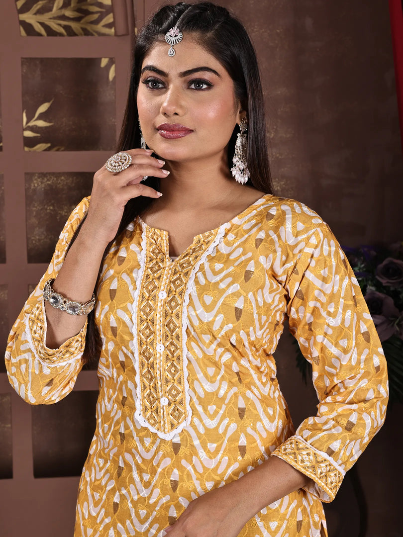 Thread Embroidery Rayon Fabric Work Kurta Set with Dupatta