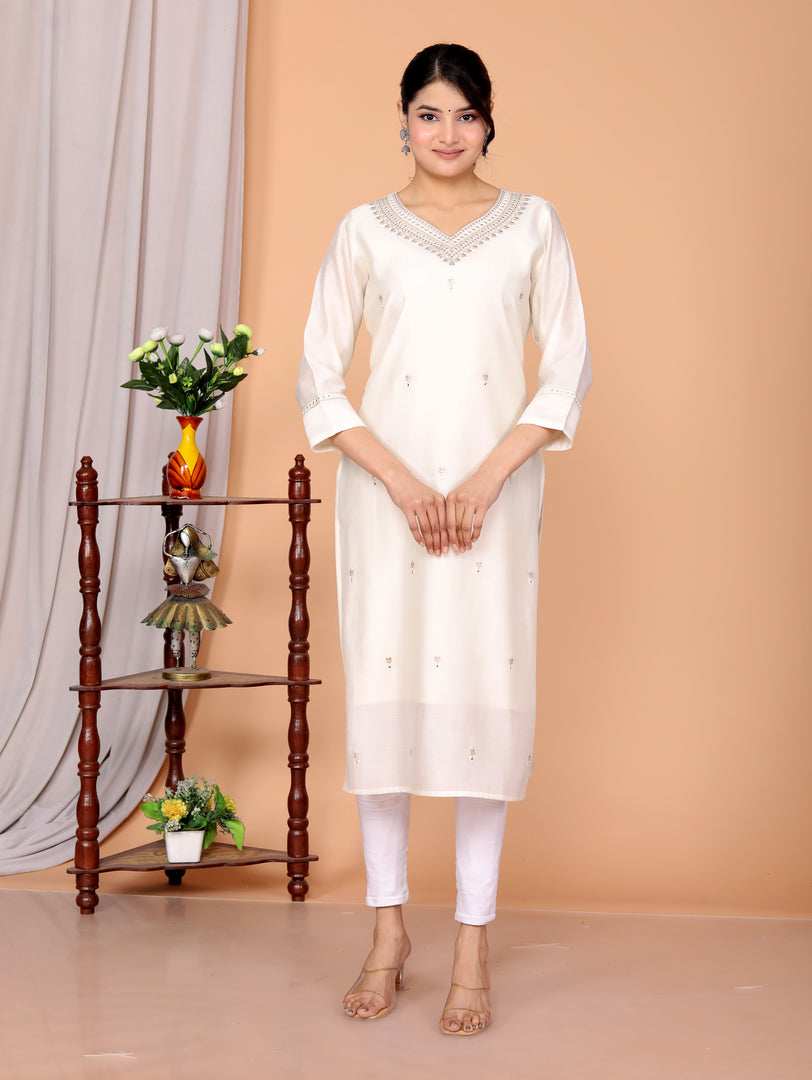 Embellished Straight Kurti