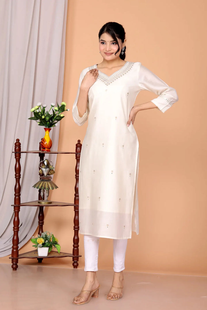 Embellished Straight Kurti
