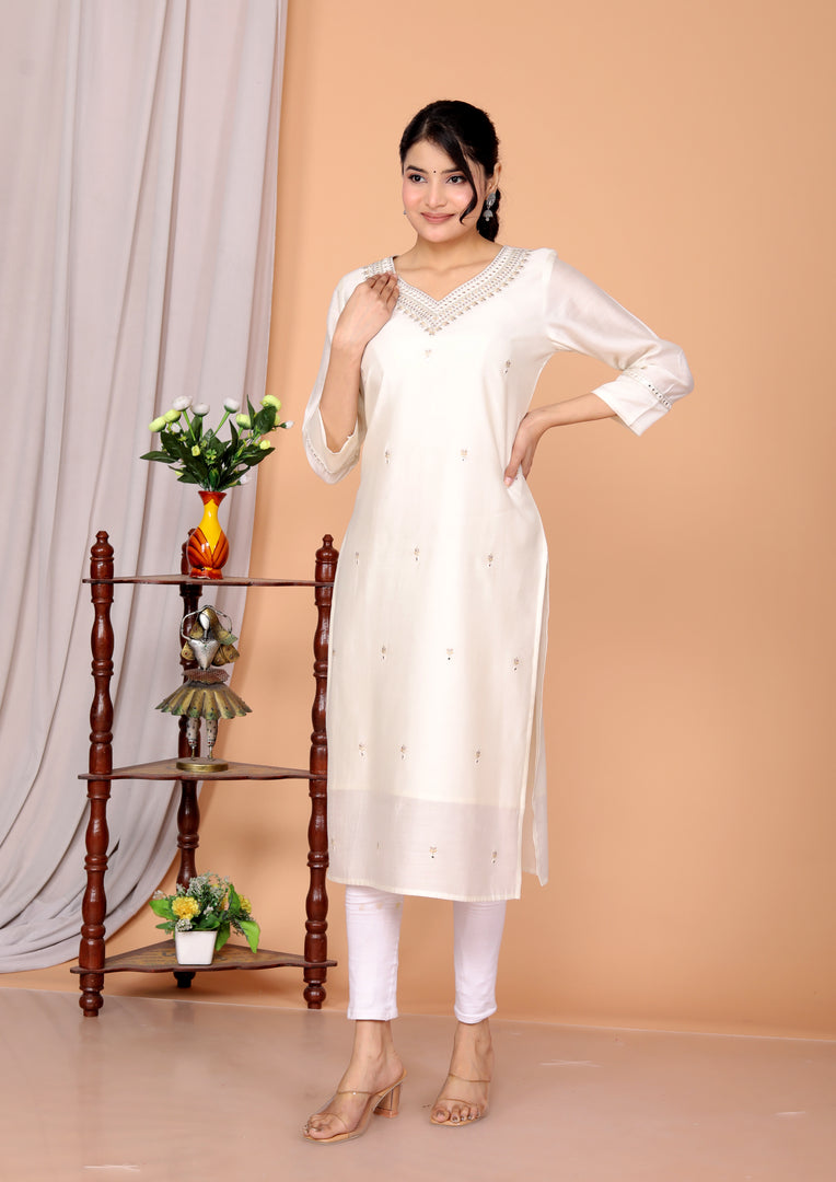 Embellished Straight Kurti