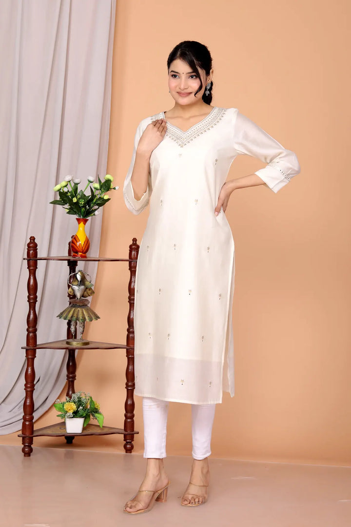 Embellished Straight Kurti