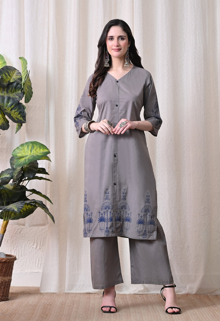 Graphite Ease Cotton Co-ord Set
