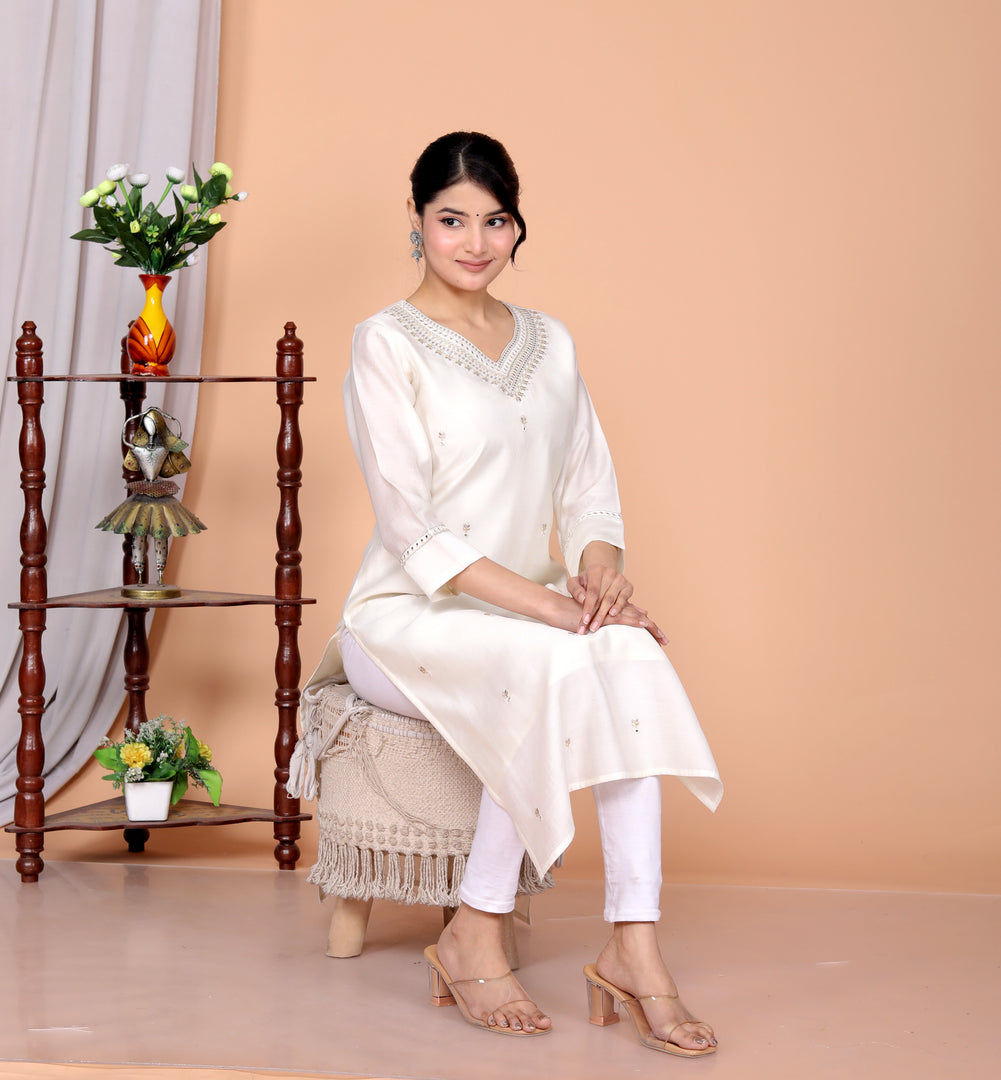 Embellished Straight Kurti