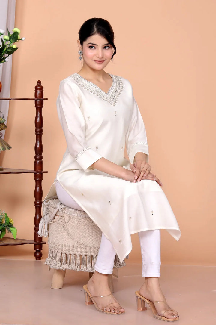 Embellished Straight Kurti
