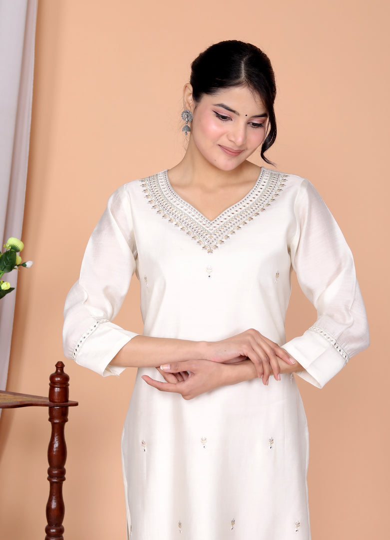 Embellished Straight Kurti