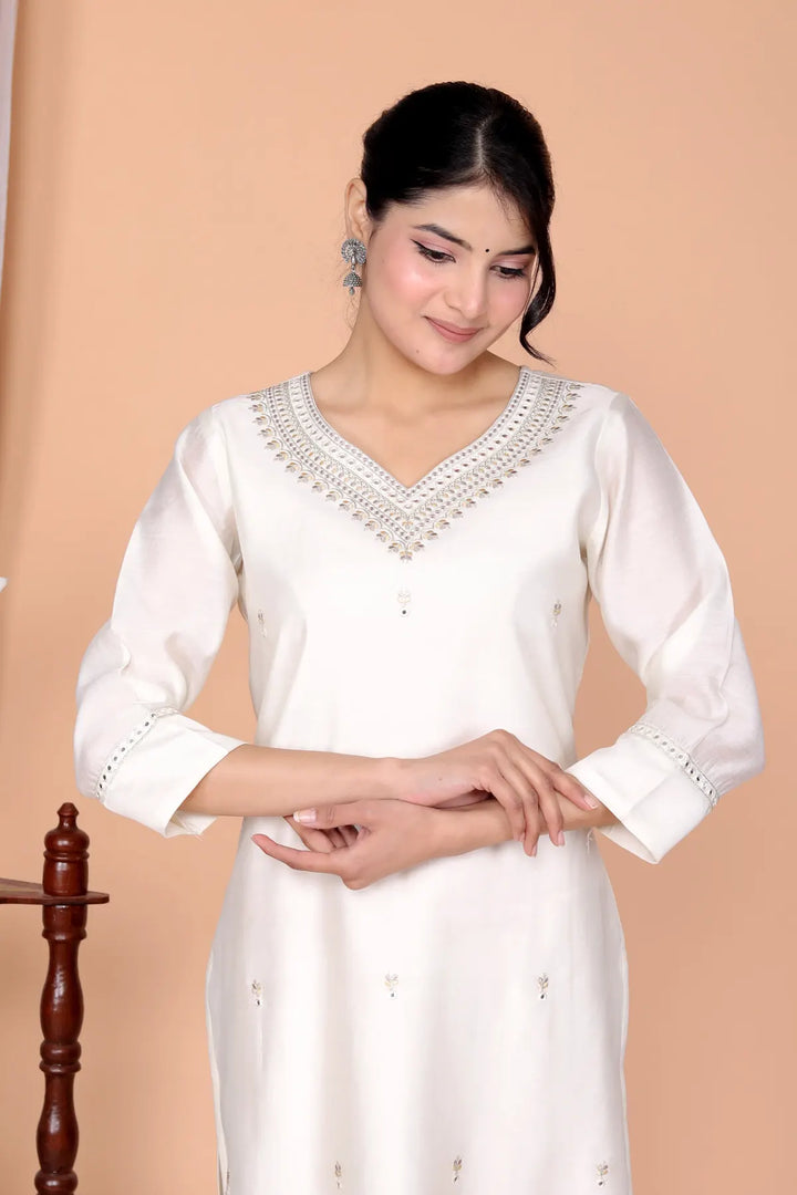 Embellished Straight Kurti